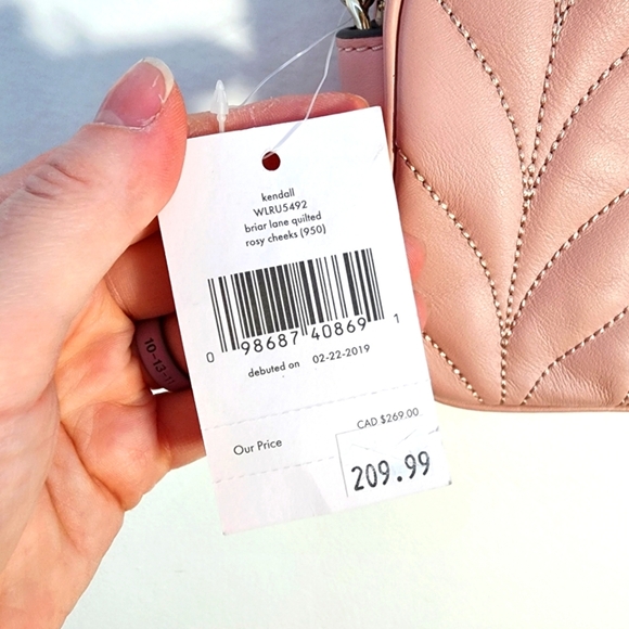 Nwt Kate Spade Pink Quilted Crossbody Bag - Picture 3 of 13